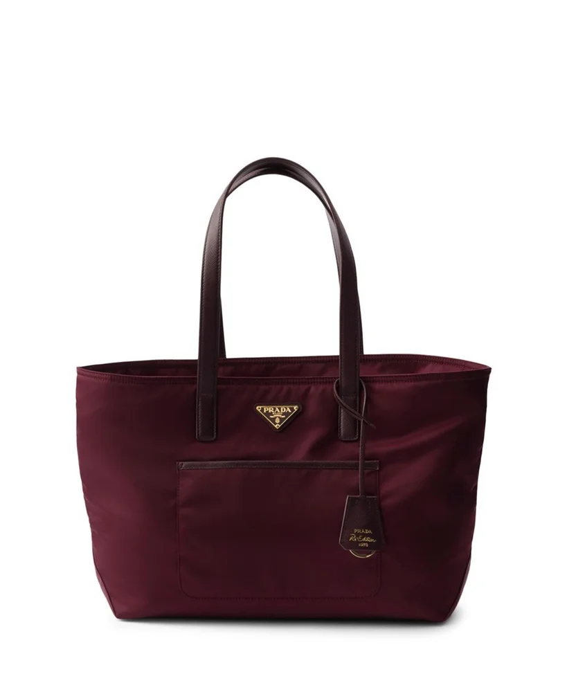 Re-Edition 1978 Medium Re-Nylon and Saffiano Leather Tote Bag