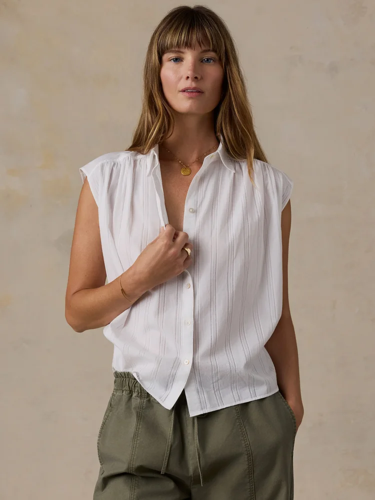 Heirloom Dobby Lucia Top - White