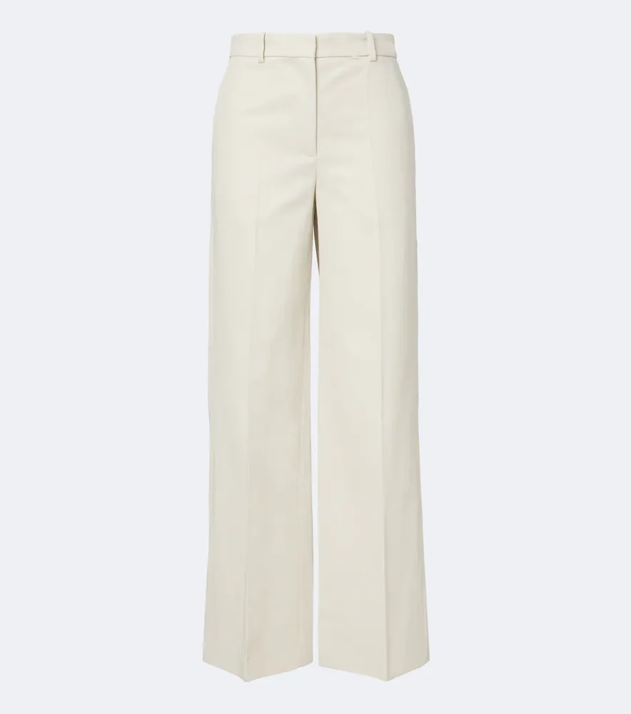 Mitae cotton and linen twill straight pants