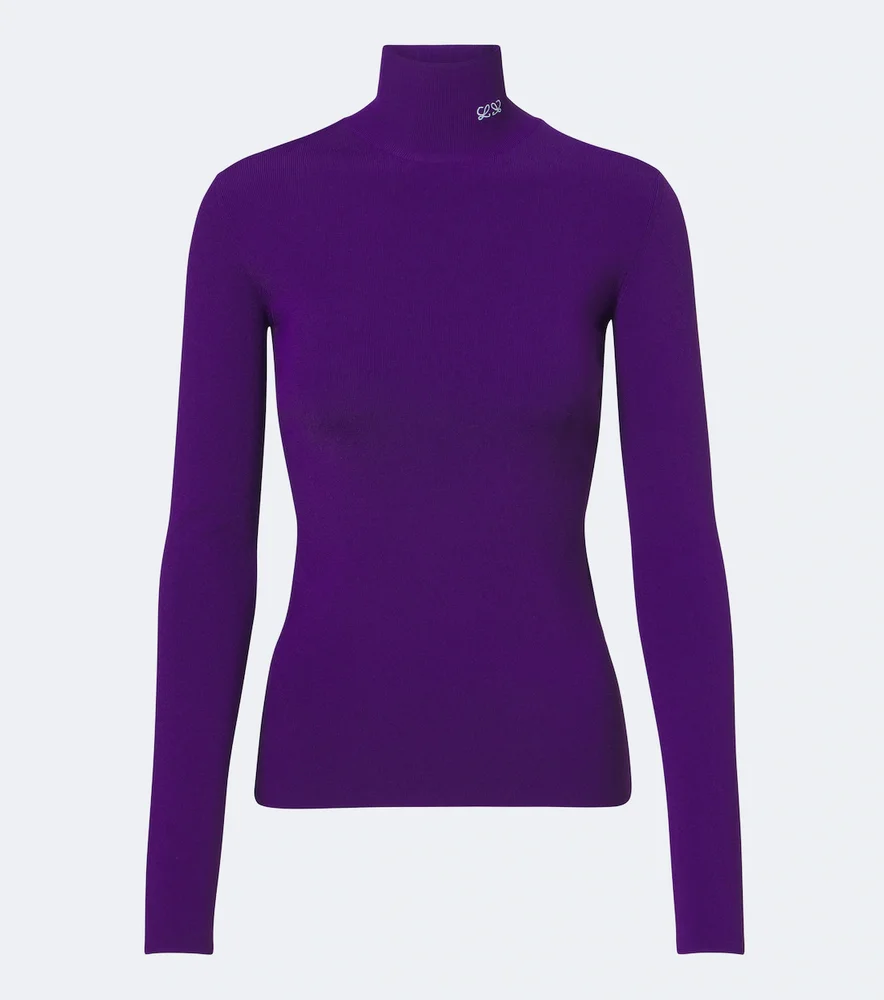 Double L jersey turtleneck top