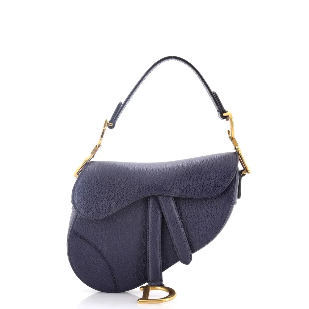 Dior Saddle Handbag Leather Mini, Blue