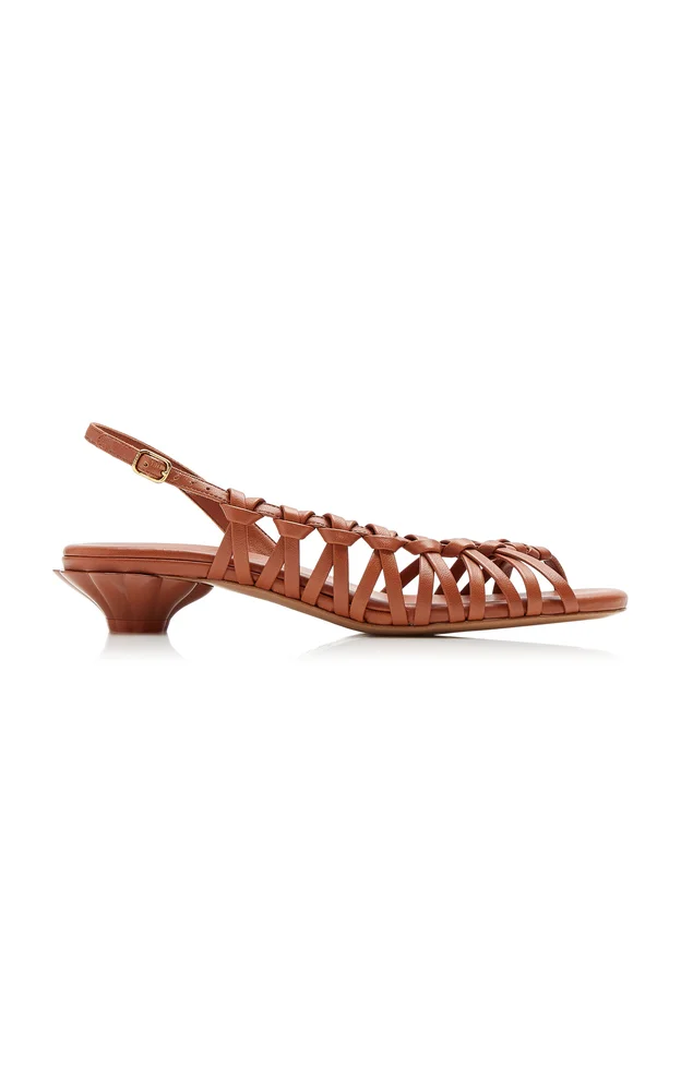 Estra Knotted Leather Sandals