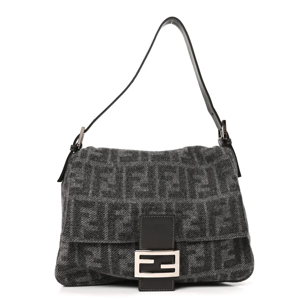 Pre-Owned Wool Zucca Mama Baguette Grey