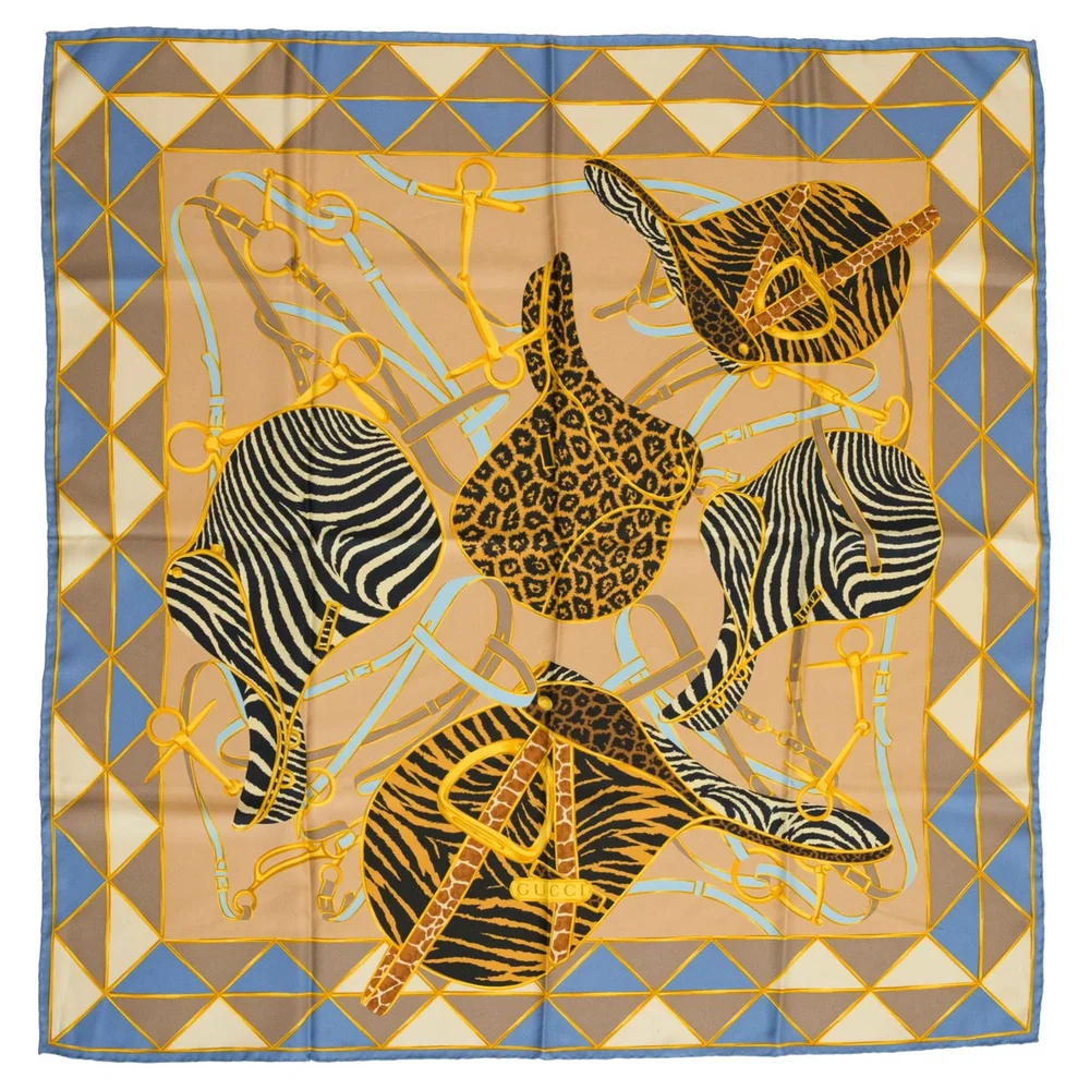 Gucci Printed Silk-Twill Square Scarf