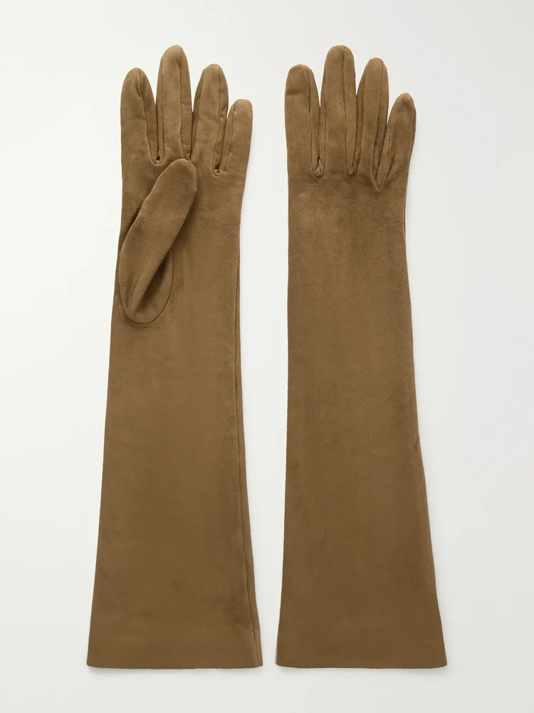 Suede gloves