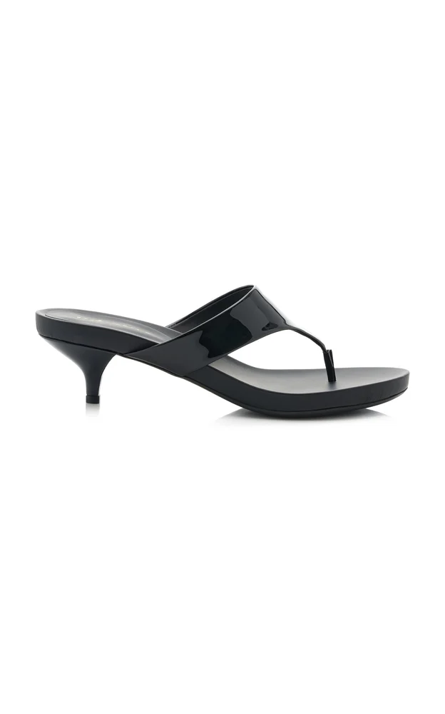 Patent Leather Thong Sandals