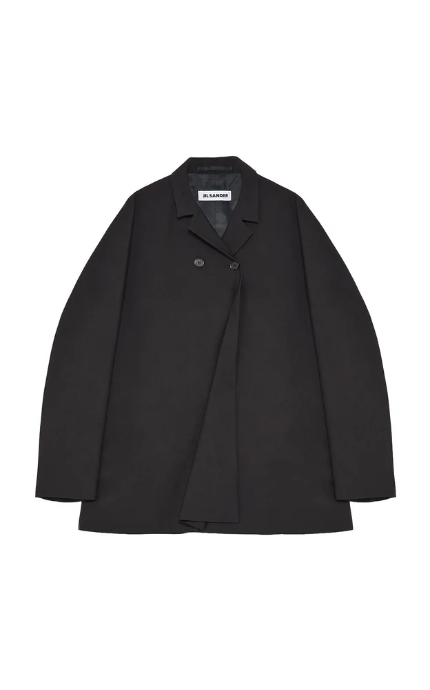 Asymmetric Wool Blazer