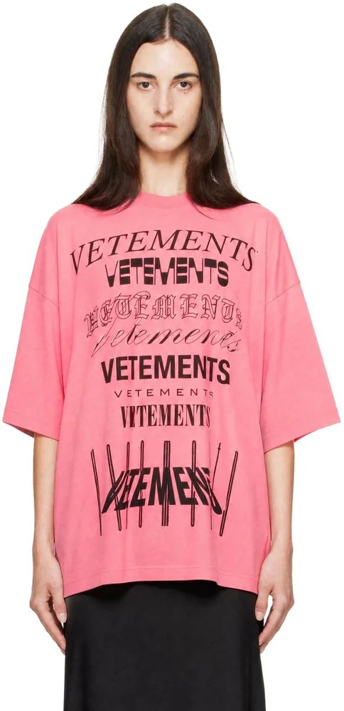 Pink Multilogo T-shirt