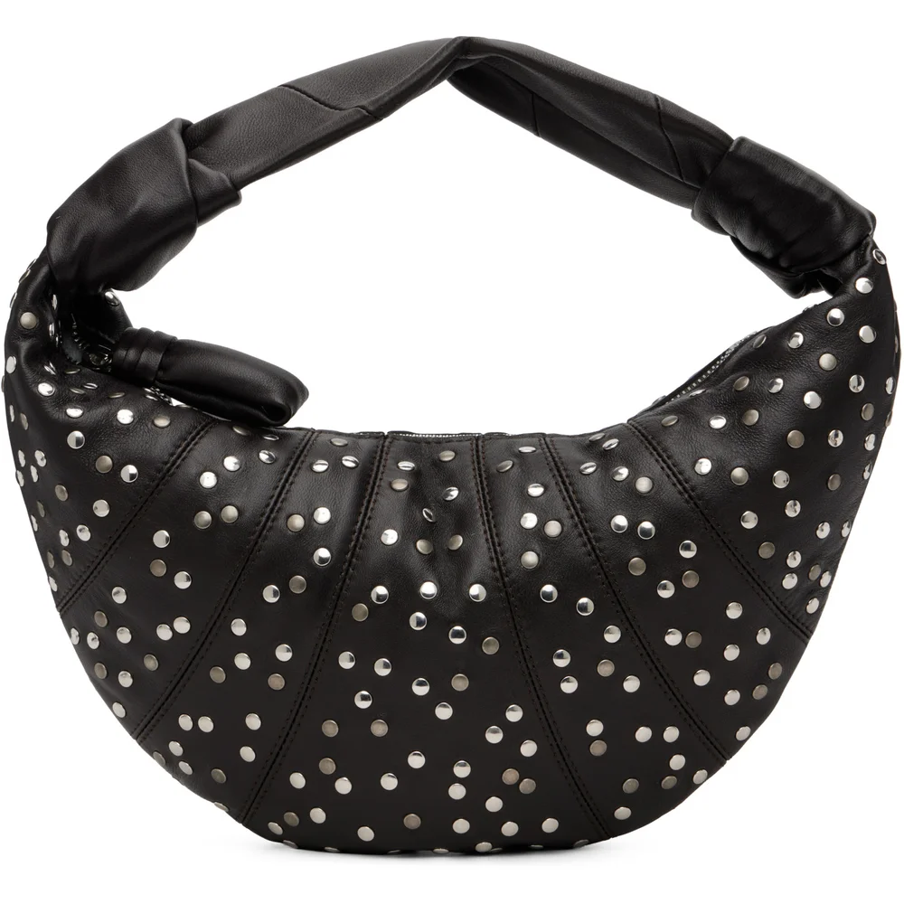 Brown Studs Dots Mini Fortune Croissant Bag