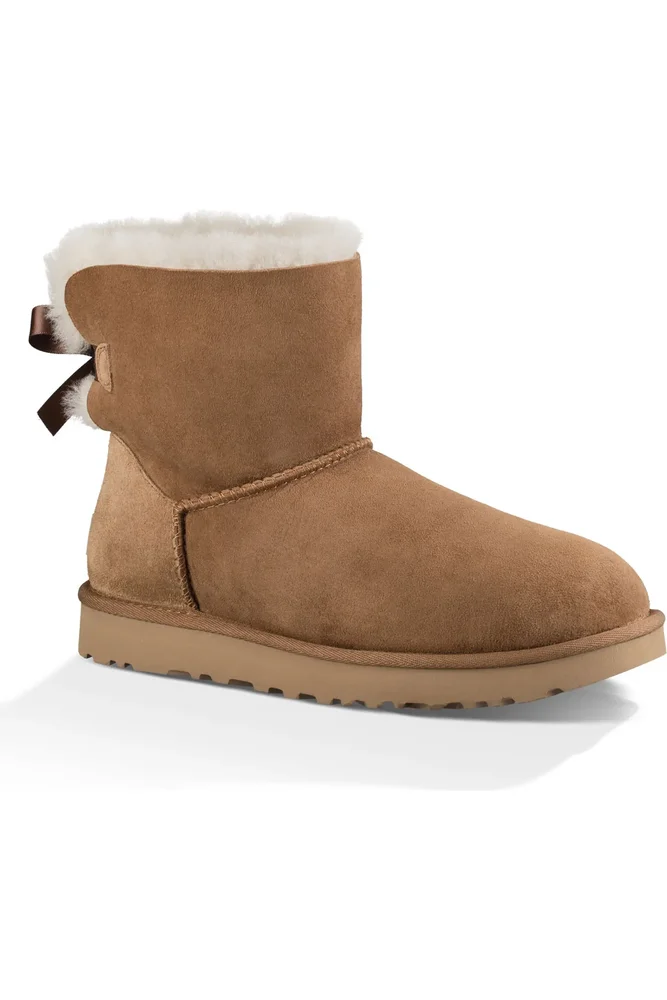 Mini Bailey Bow II Genuine Shearling Bootie