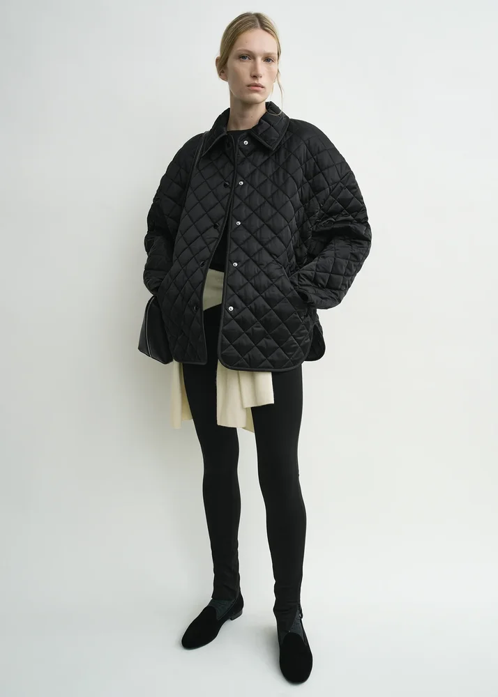 Toteme - INT Collared quilted jacket black