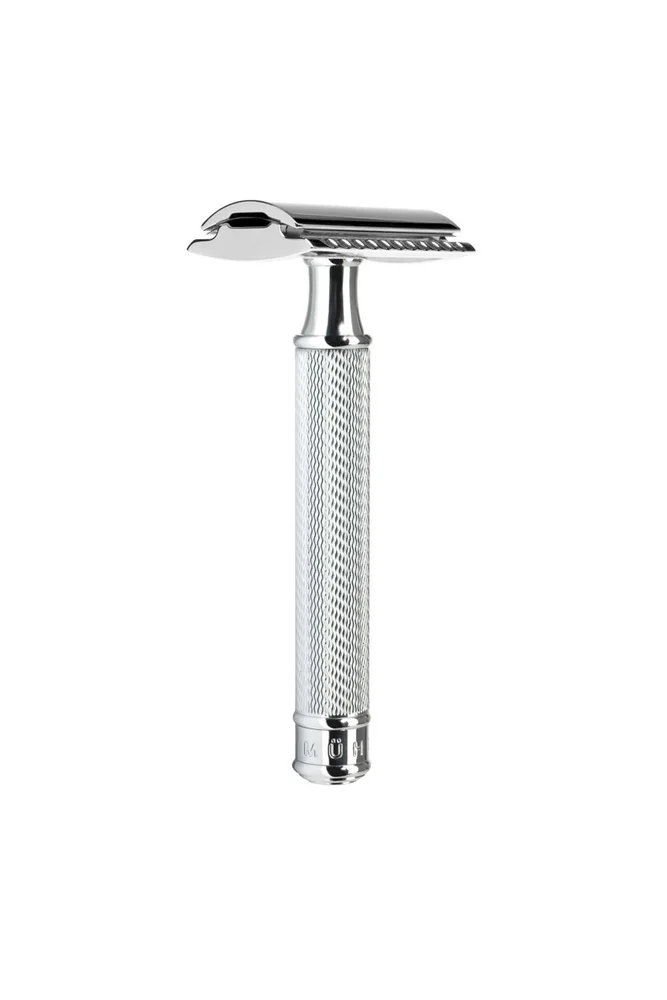 Traditional Chrome Safety Razor, Closed Comb
