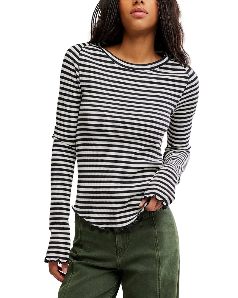 We The Free Easy Does It Striped Crewneck Tee