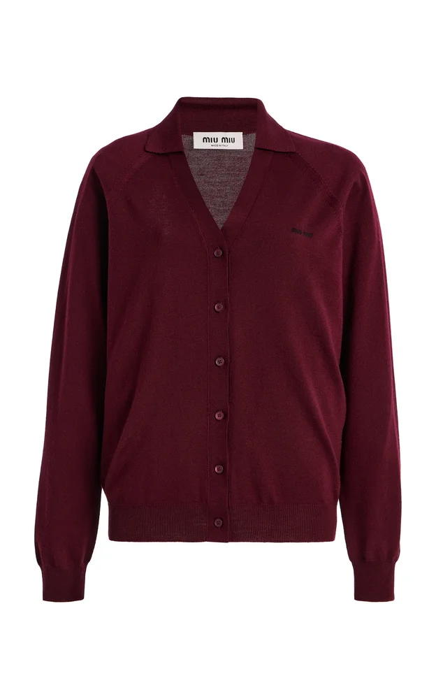 Button-Down Wool Cardigan