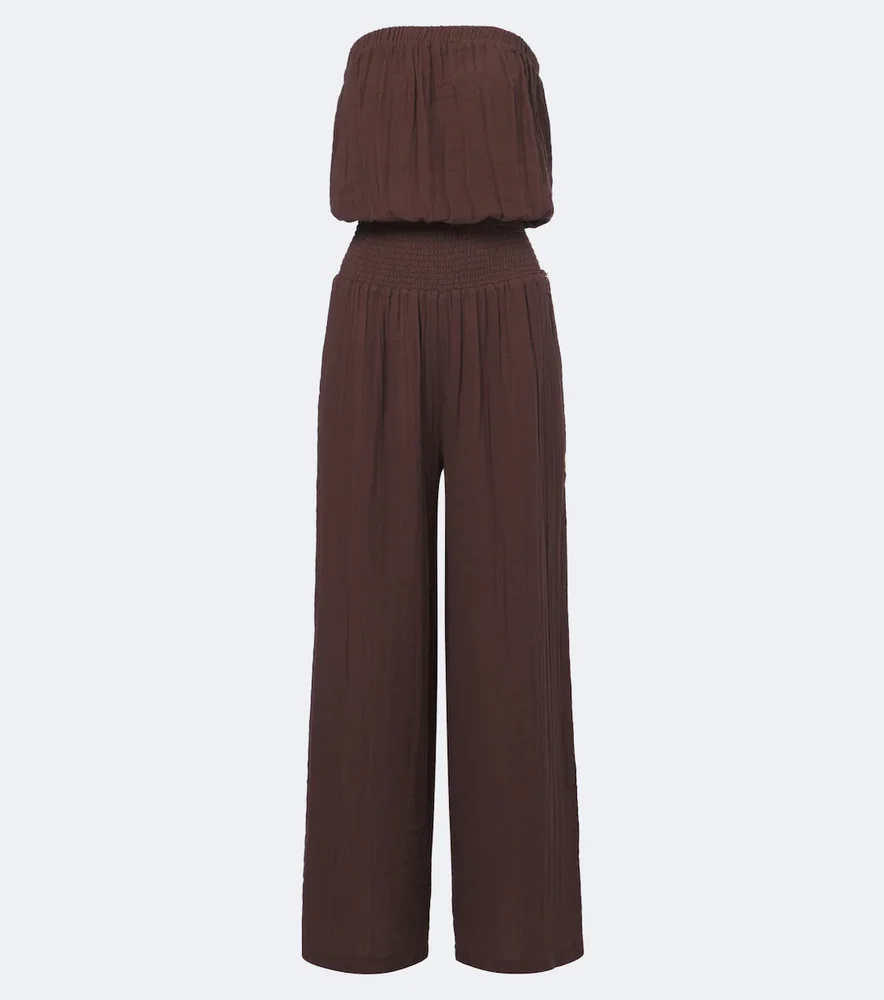 Naomie strapless cotton jumpsuit