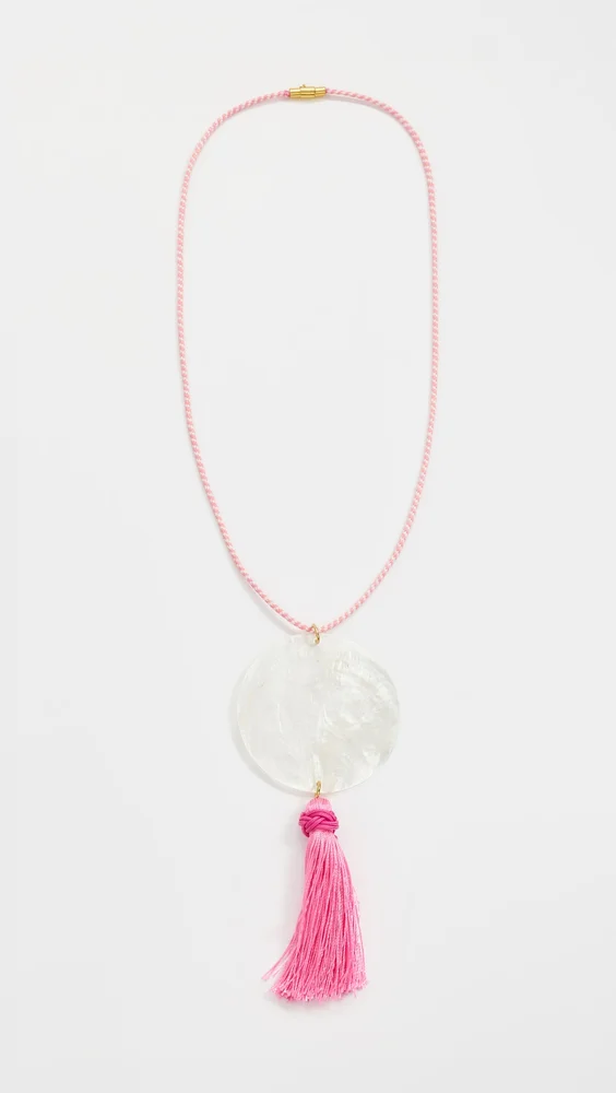 Pink Tassel Shell Necklace
