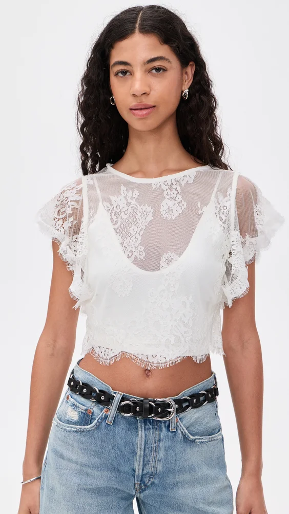 Lunar Ash Lace Top
