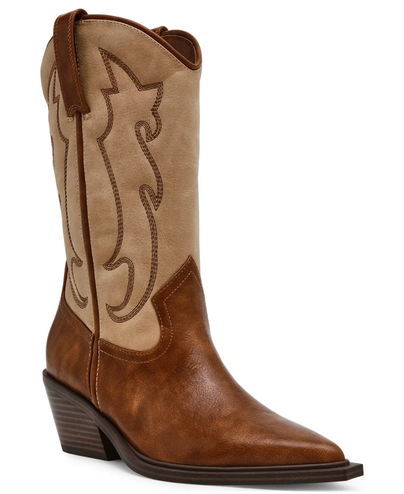 Given Contrast Stitch Cowboy Boots