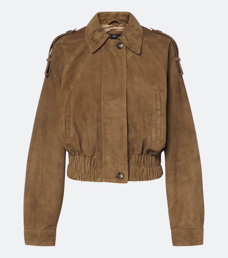 Suede blouson jacket