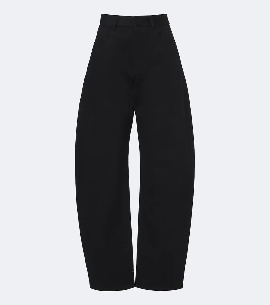 High-rise barrel-leg jeans