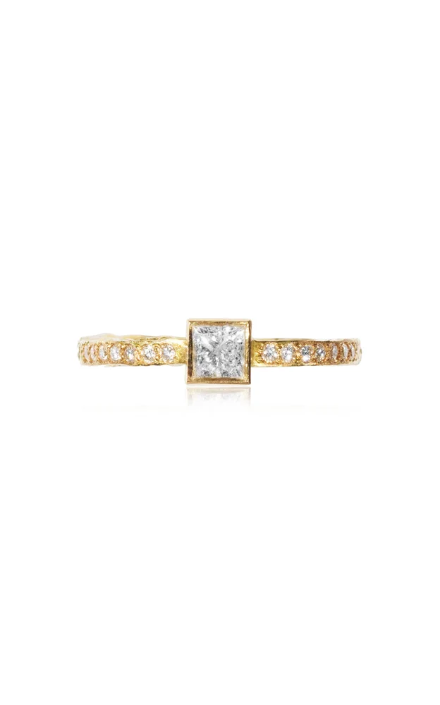 18k Yellow Gold Deco Diamond Lux Ring