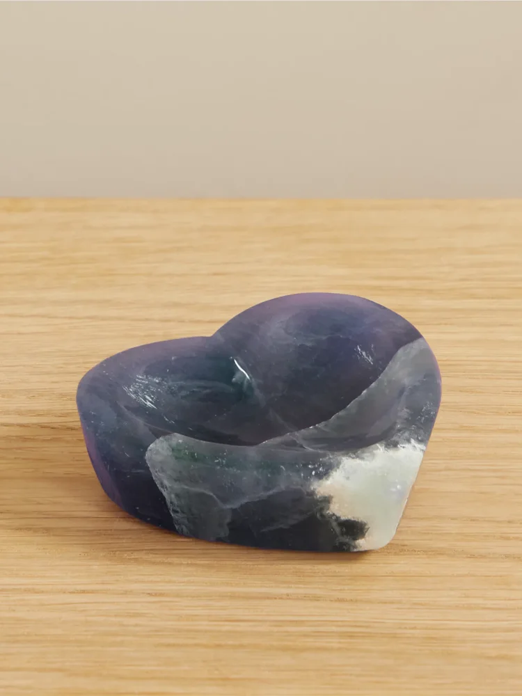 Heart small fluorite dish