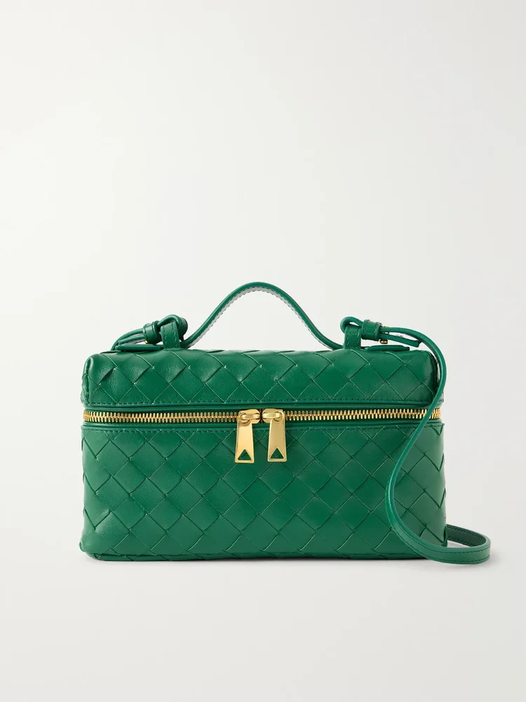 bang bang intrecciato leather tote