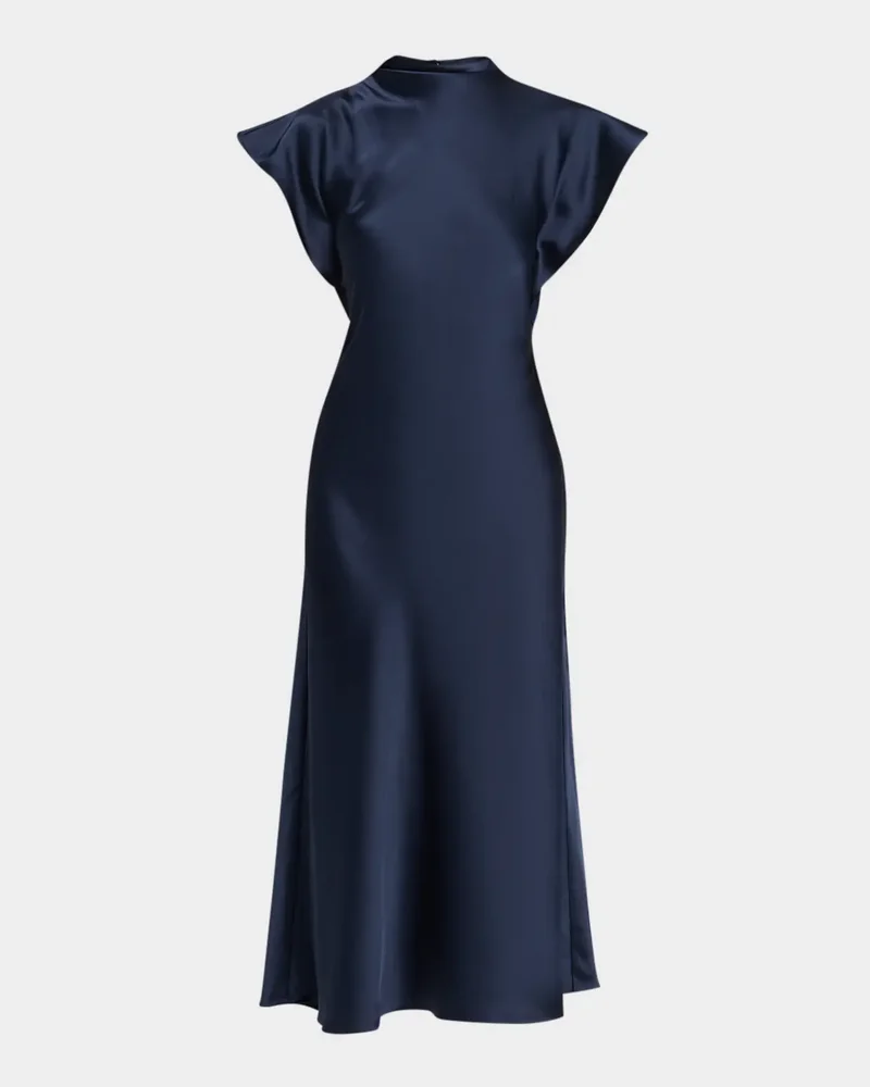 Adrien Satin Midi Dress
