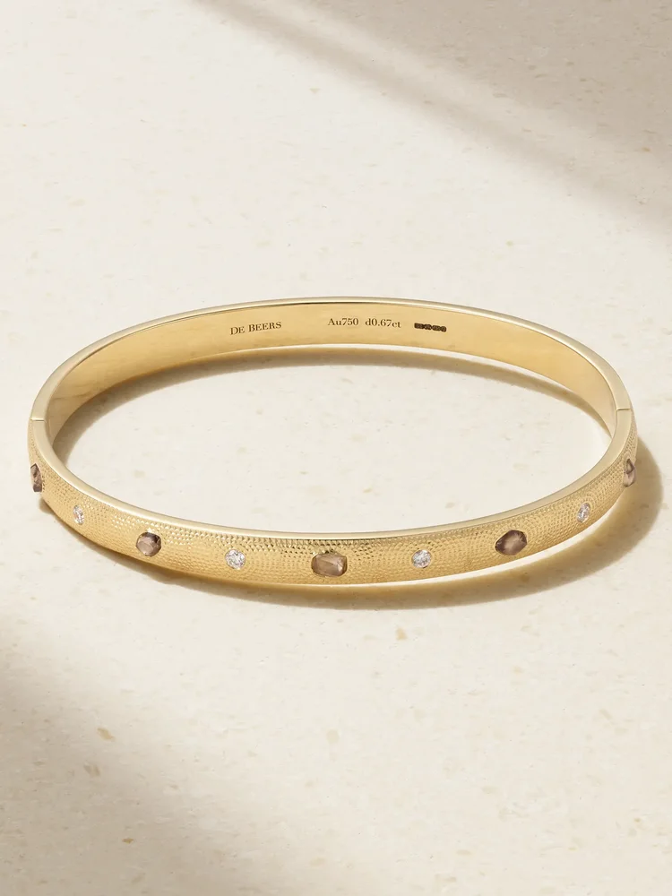 Talisman 18-karat gold diamond bangle
