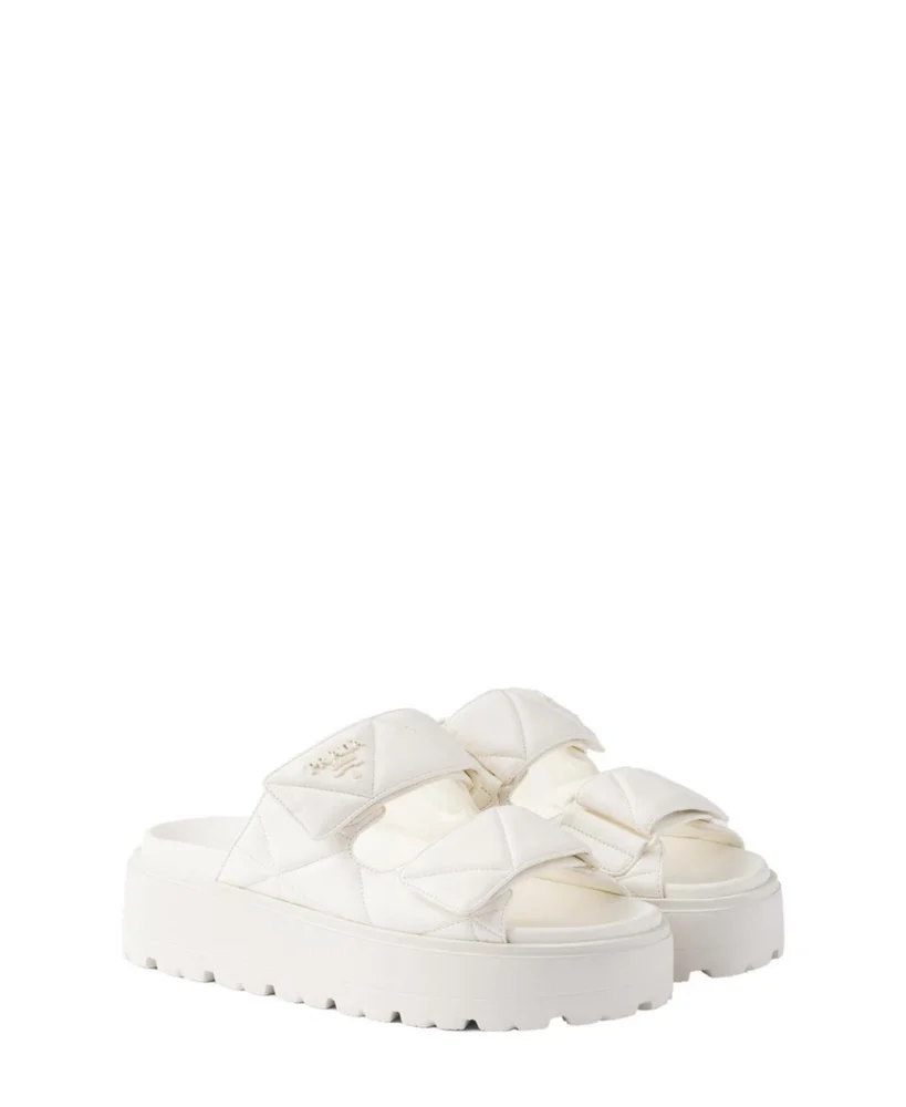 Padded Nappa Leather Slides