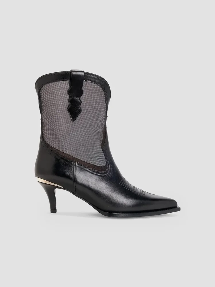 Rylie 60MM Leather & Mesh Boots
