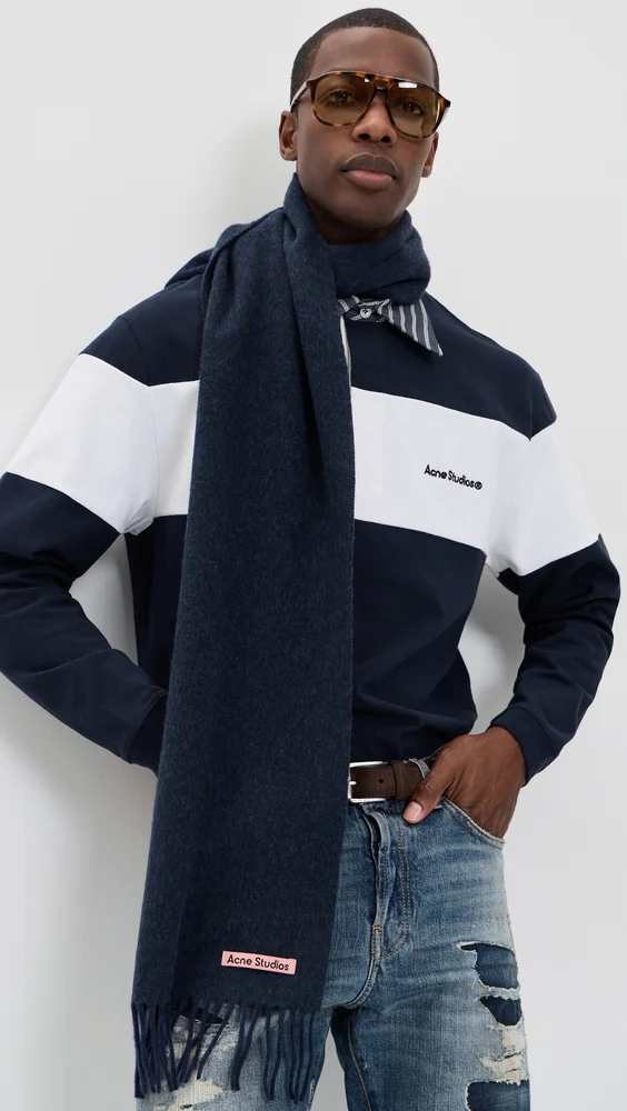 Canada Skinny Wool Scarf