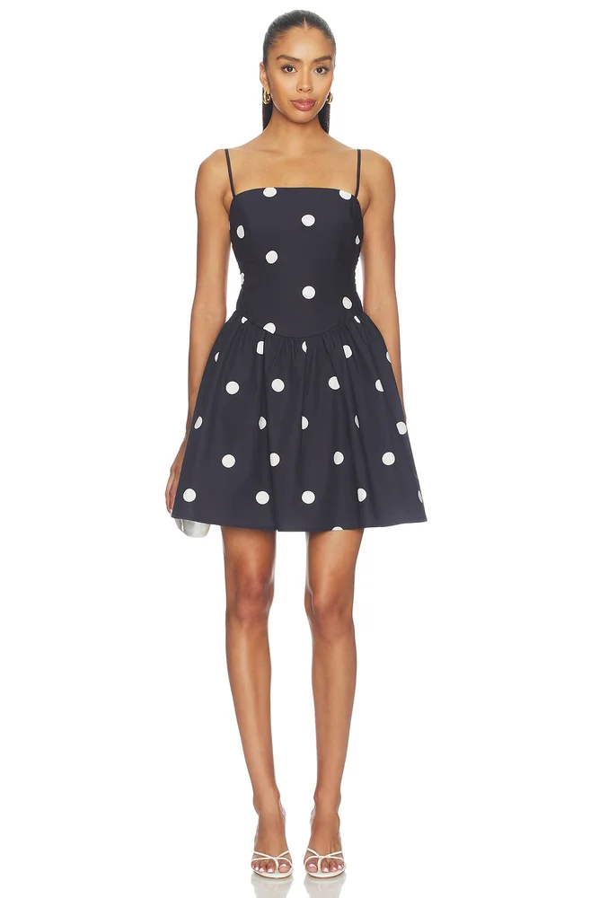 Polka Dot Tie Back Dress