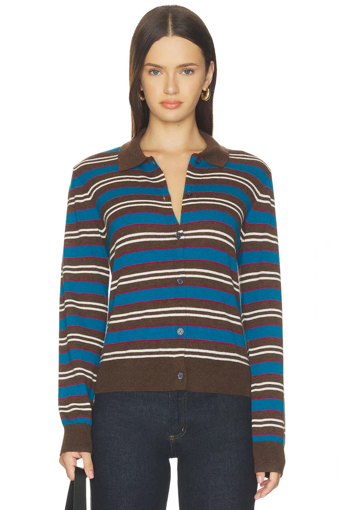 Lyvia Long Sleeve Merino Polo Cardigan