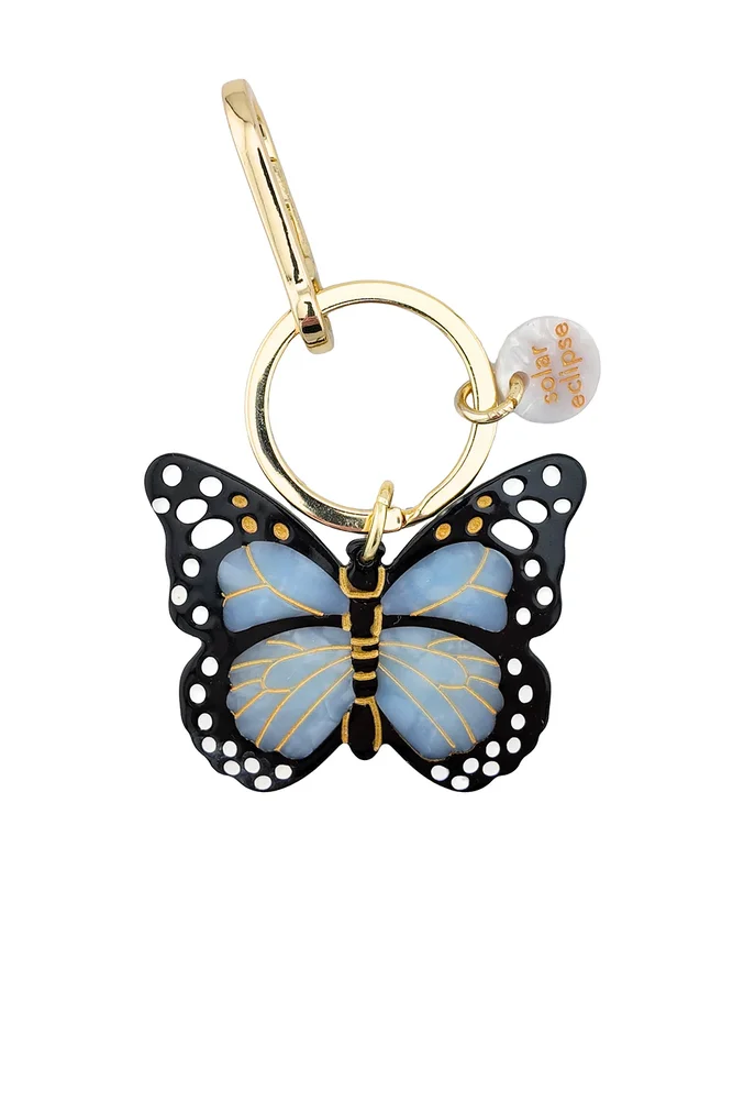 Hand-painted Monarch Bag Charm & Keychain