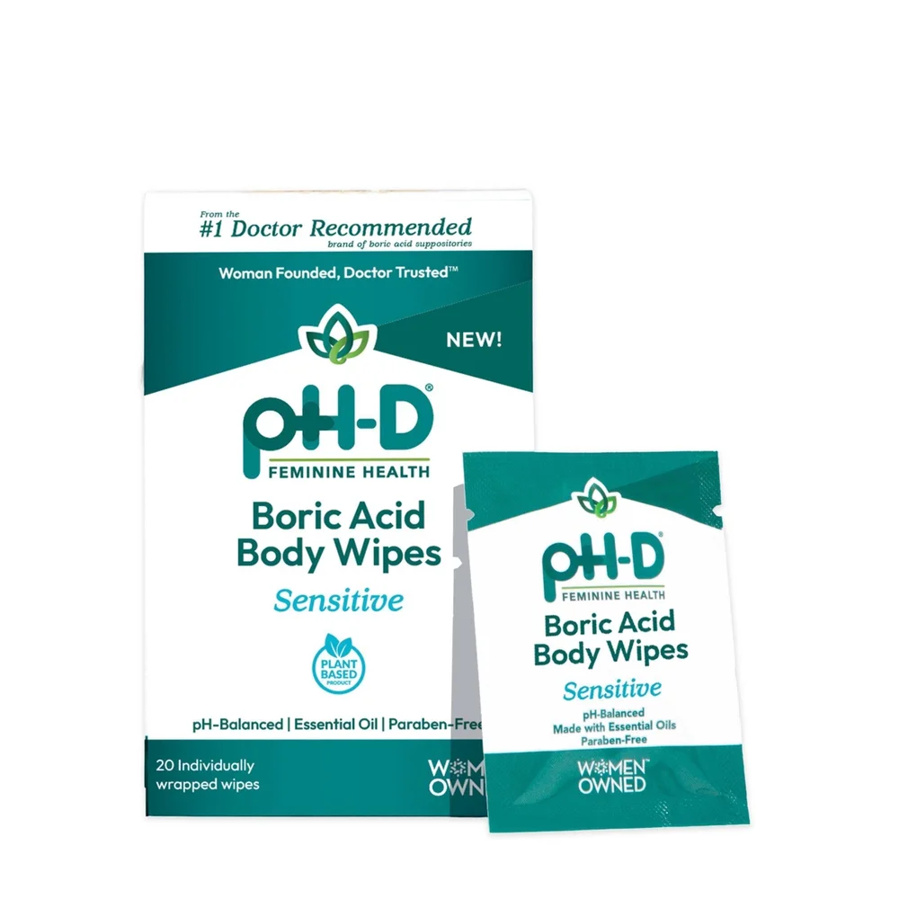 Boric Acid Body Personal Wipes - Unscented