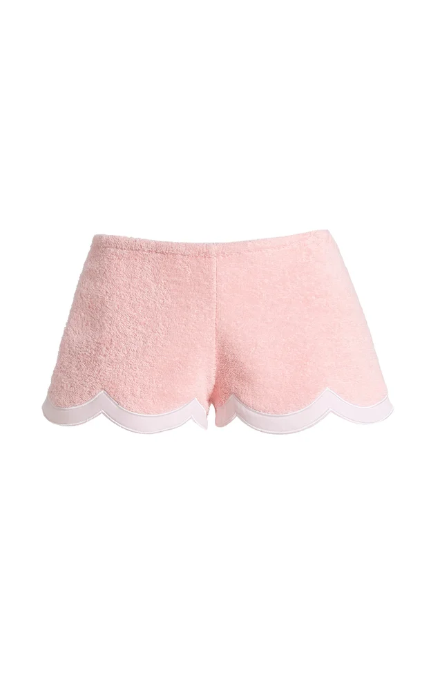 Exclusive Waves Cotton Mini Shorts