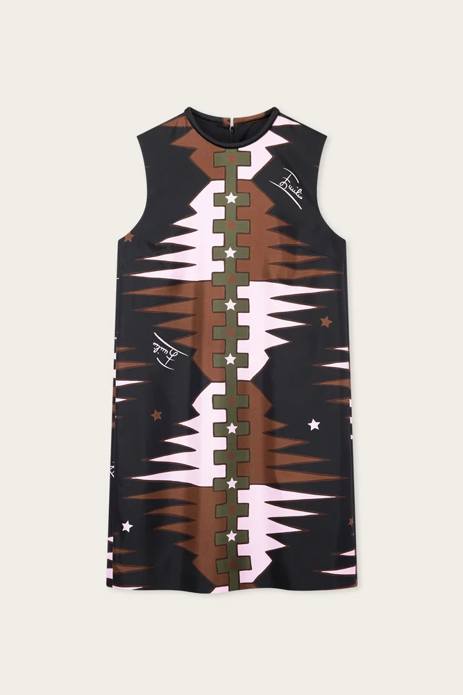 Valdimontone Print Silk Dress