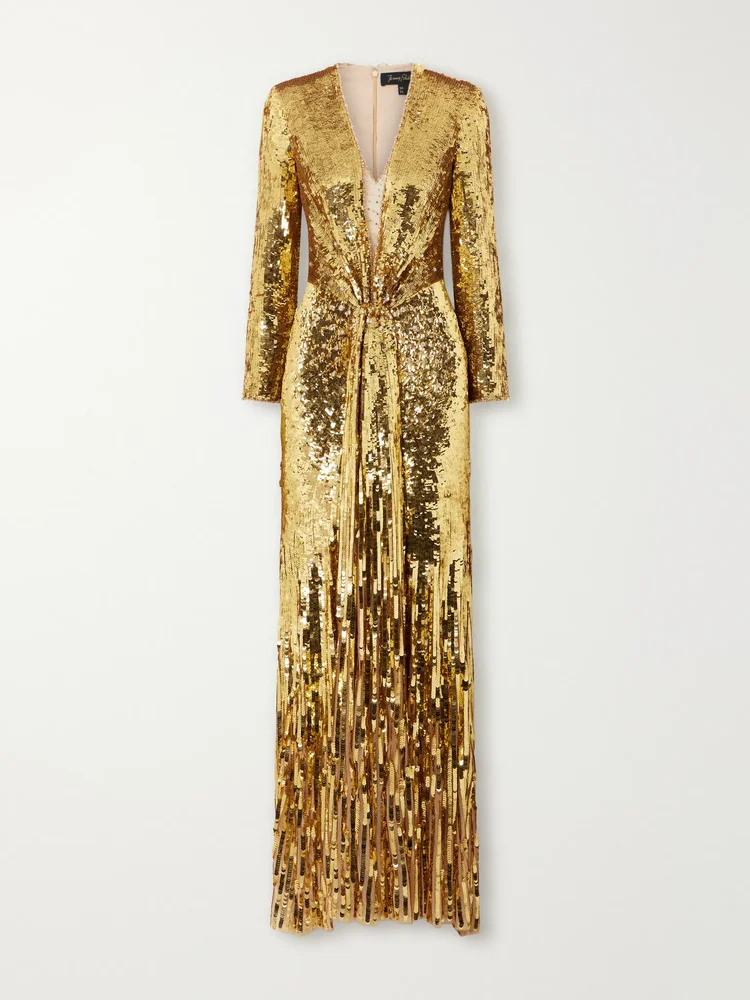 Narcissus embellished tulle gown