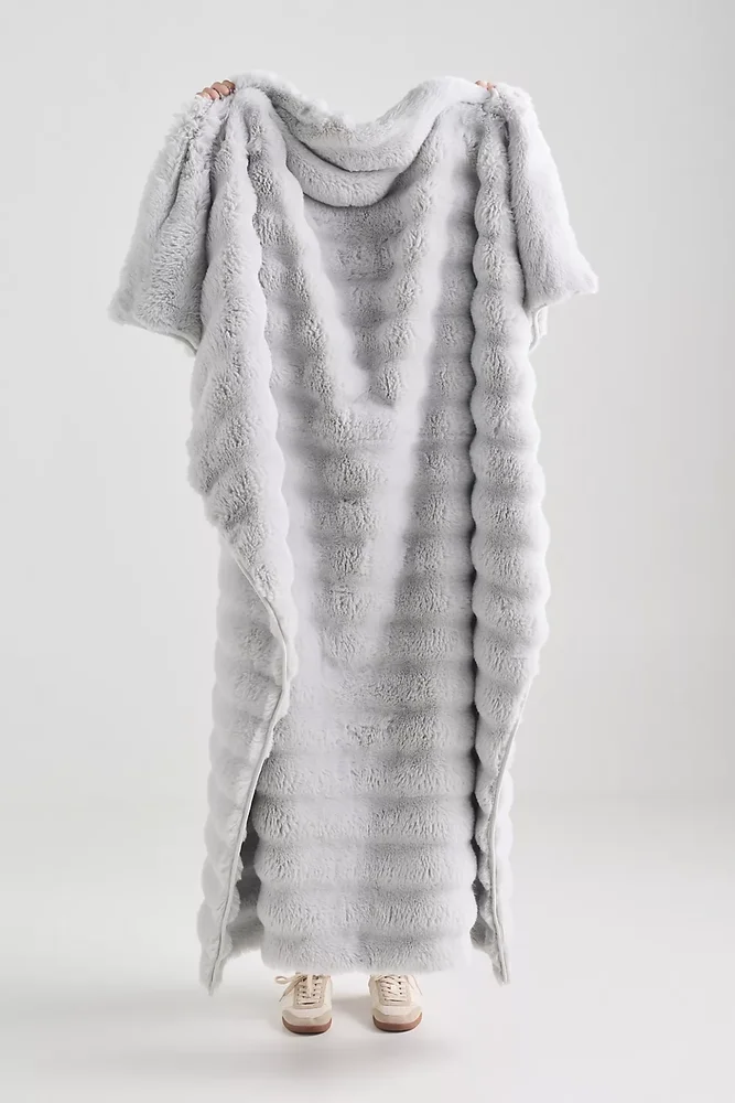 Selena Double-Sided Faux Fur Throw Blanket