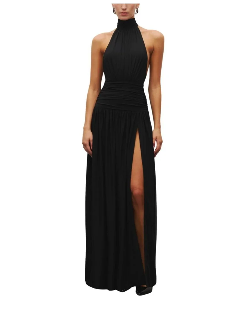 The Halter Slit Gown