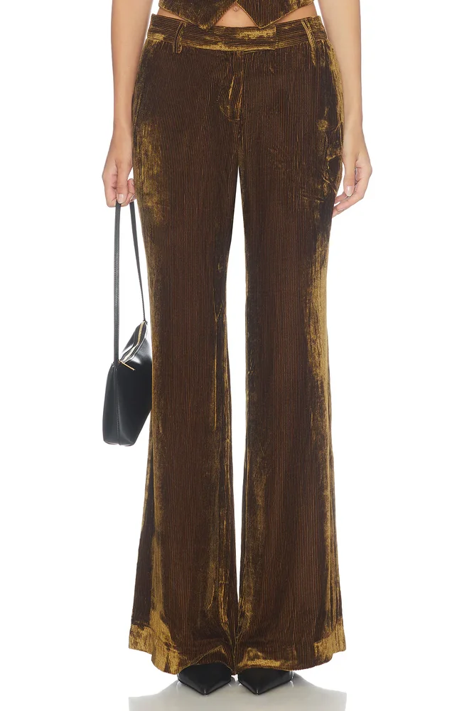 Silk Velvet Corduroy Pants