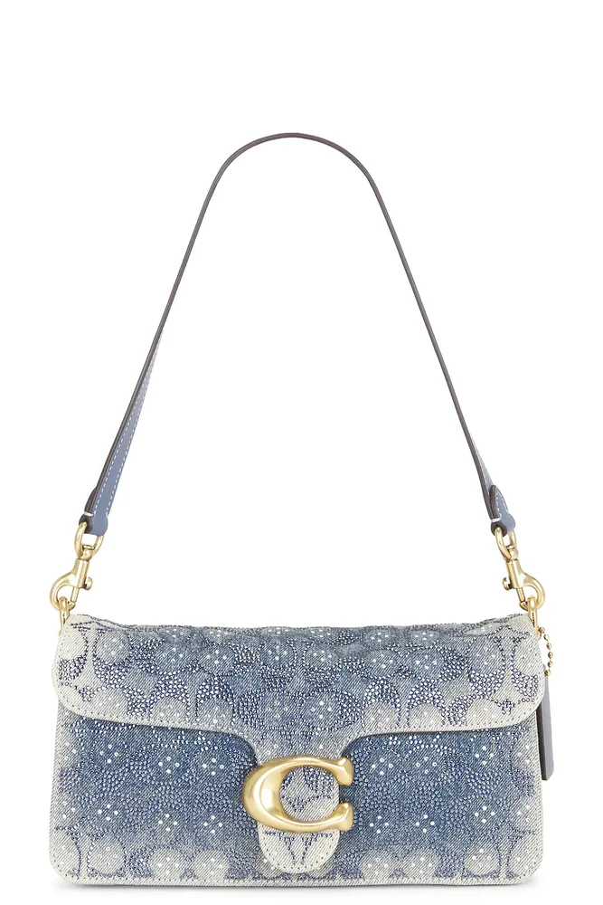 Soft Crystal Signature Denim Tabby Bag 26