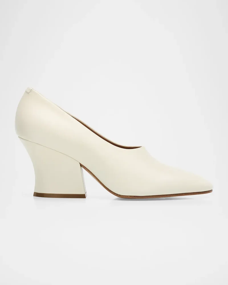 75mm Lune Leather Pumps