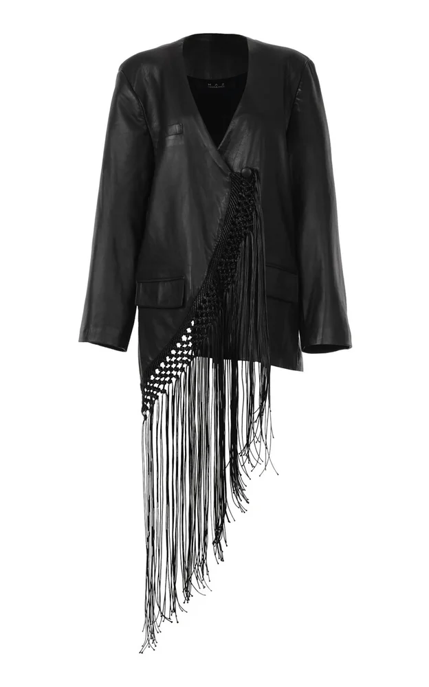 Macramé Leather Blazer