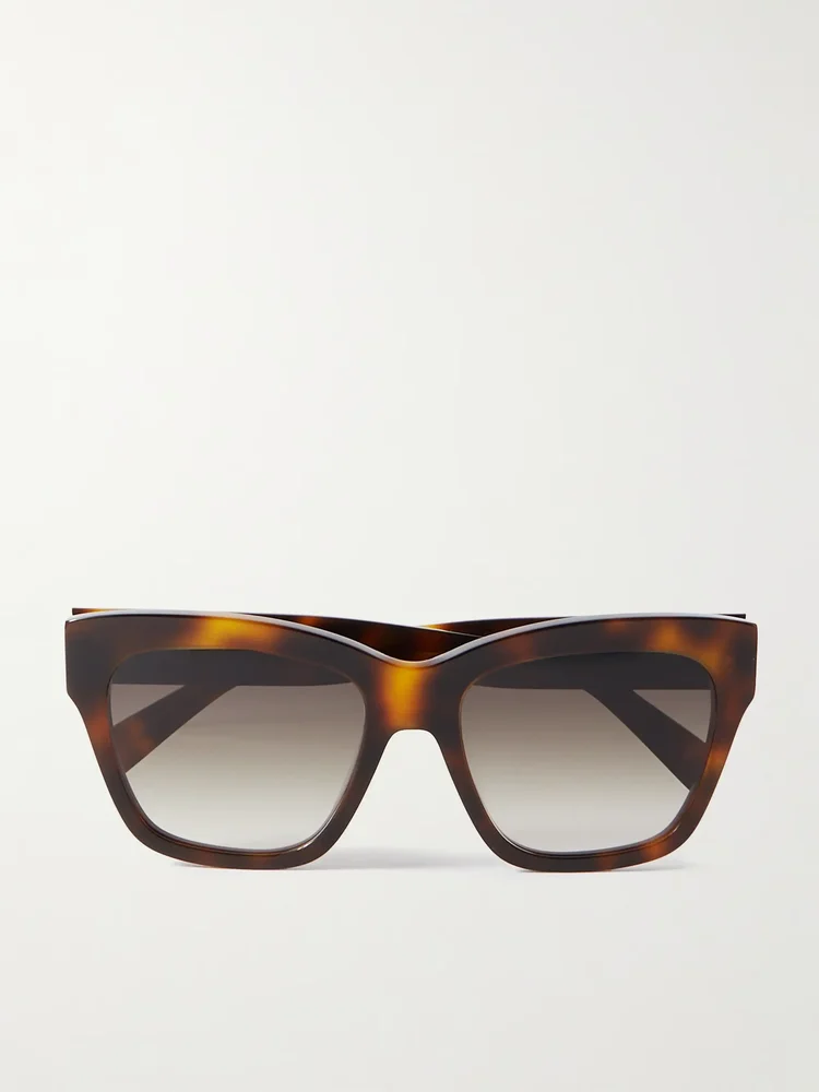 Triomphe square-frame tortoiseshell acetate sunglasses
