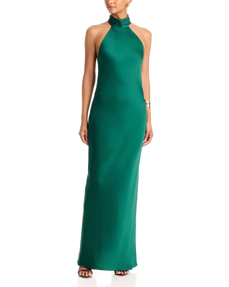 Tatiana Satin Halter Gown