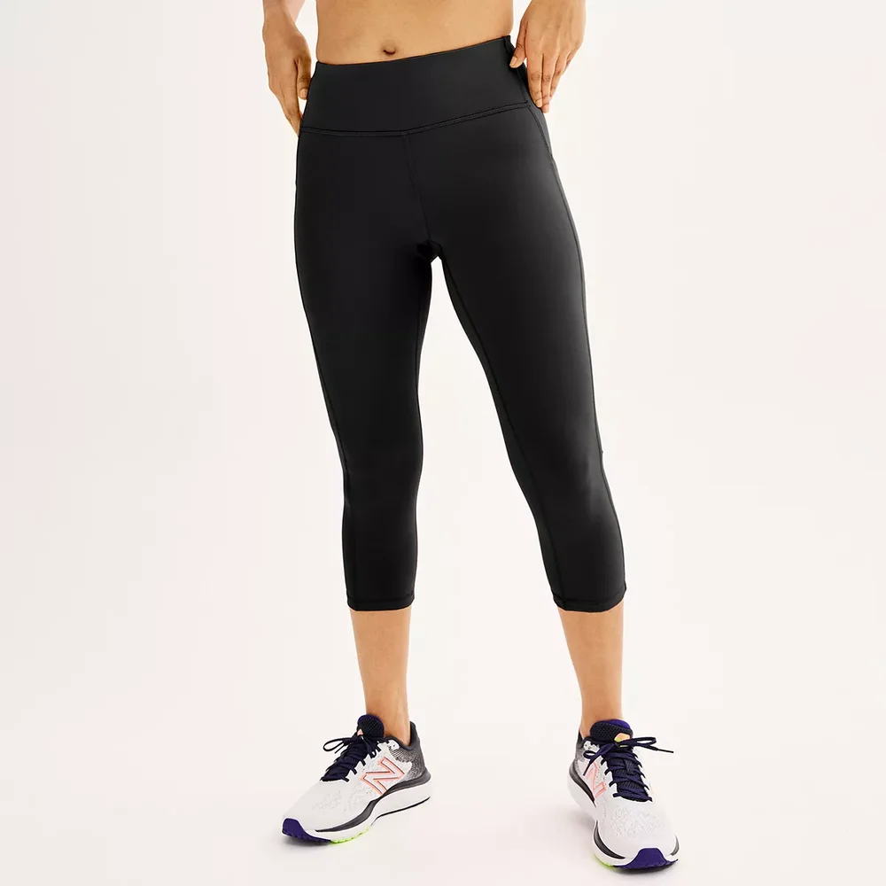 Ultrastretch Pocket High-Waisted Capri Leggings - Mineral Black