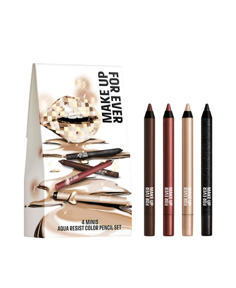 NEW 4-Piece Mini Aqua Resist Waterproof Eyeliner Kit