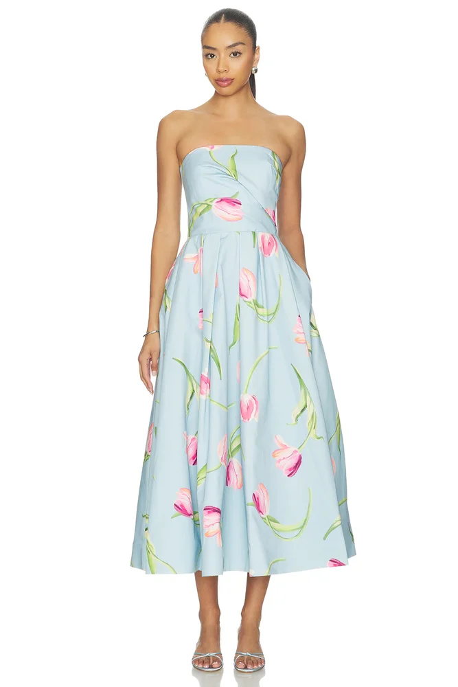 Lynn Bustier Midi Dress